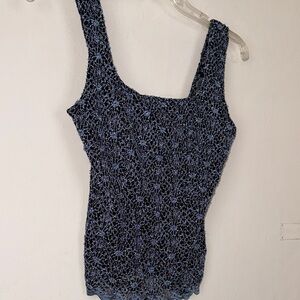 dressbarn Midnight Blue Lace Camisole